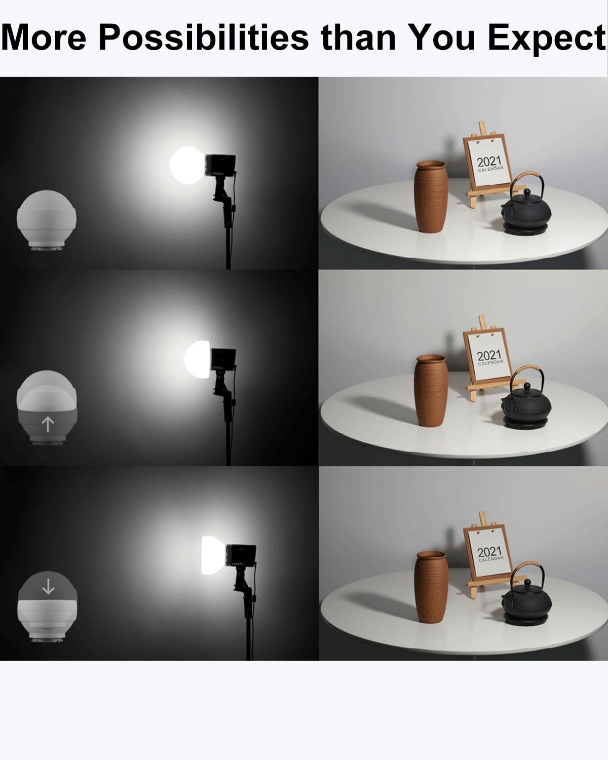 Godox ML-CD15 Diffusion Dome Flash Diffusore Modifier, pieghevole Soft Light Diffusore con 3 adattatori per AD200 AD200Pro V1 TT685 V860III TT600 AD300Pro AD400PRO Speedlight, ML30 ML60 Video Lights