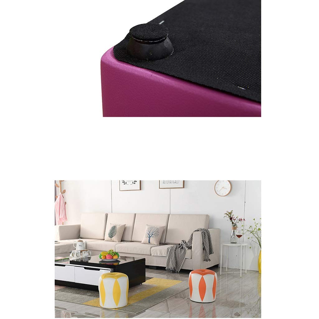 Banco de Zapatos de Madera Maciza Osman Taburete de Maquillaje para niños Taburete de Cuero para niños Mesa de Centro Cojín de Cuero Taburete de Muelle Taburete para sofá Taburete