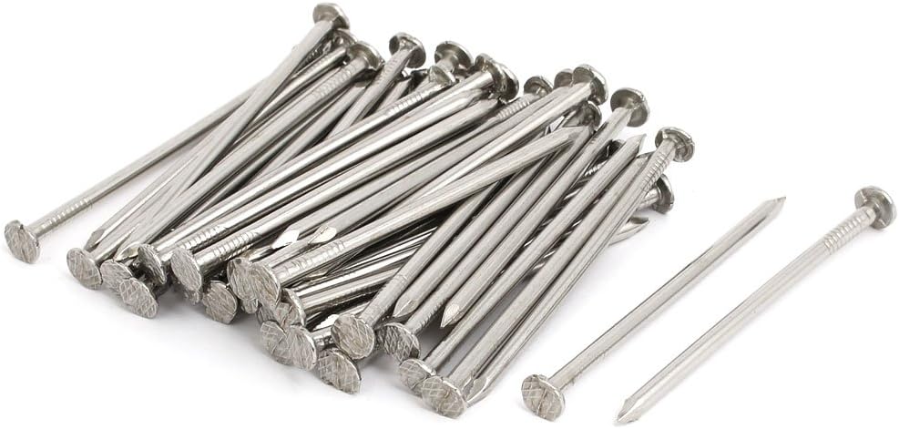 2.5-inch Length Fastener 304 Stainless Steel Cement Wood Sliding Nail Silver Tone 50pcs Model:69as610qo115