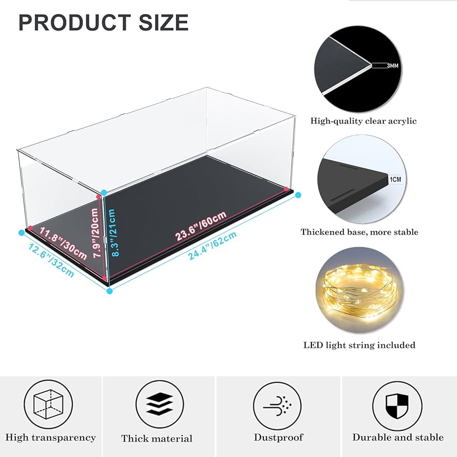 Amazon.com: Nynelly Acrylic Display Case for 1/8 1/10 Scale