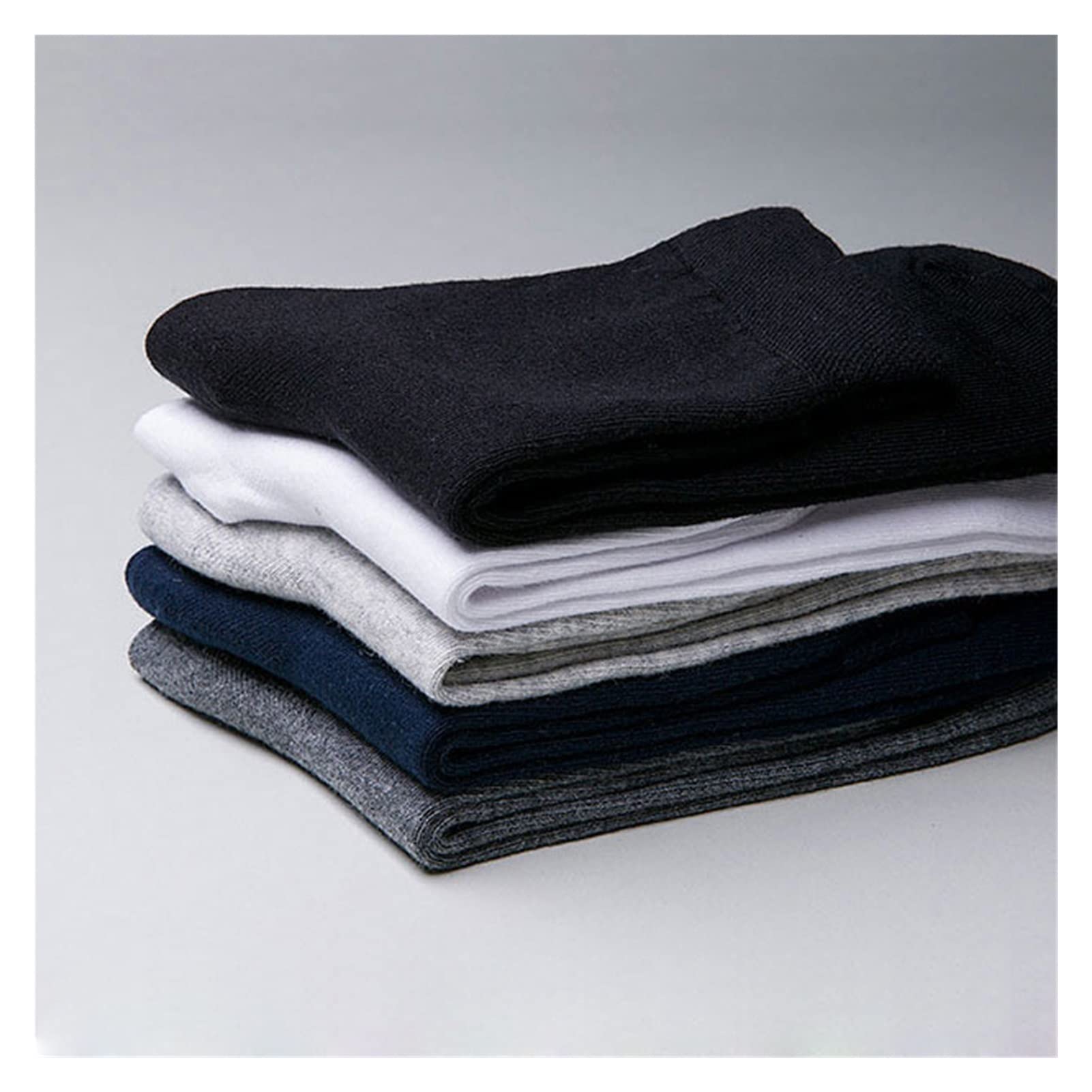ZZSRJ 5 Pares/Lote Calcetines de algodón for Hombres Casual Business Verano Thin Black Socks Medias (Color : 5 Black, tamaño : EU39-45 US6.5-11)