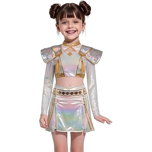 Demon Costume Hunters Skirt Set for Girls Kids Dance Outfit Set Halloween Clothes Matching Outfits