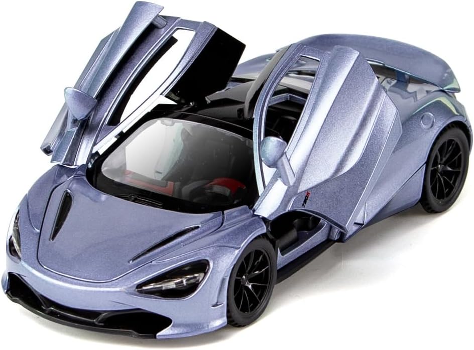 - Toy Cars 720s Model Blue Alloy Collectibles Diecast Pull Back Vehicles
