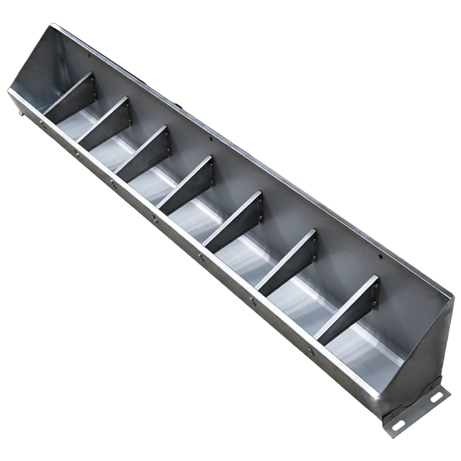 Mangeoire bovins et porcs en acier inoxydable anti-gaspillage 100 cm