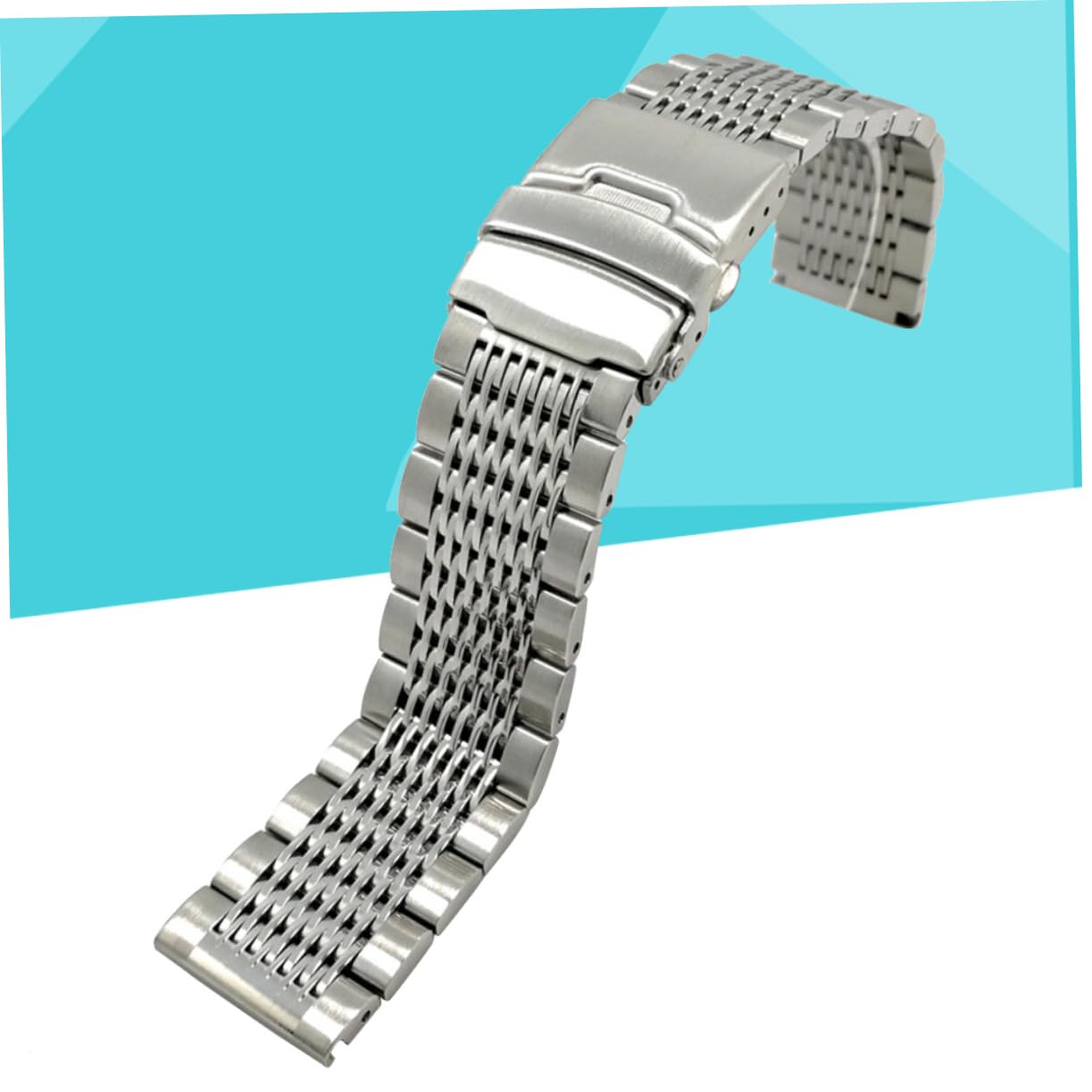 KOMBIUDA Bracelet de Montre de 20mm en Acier Inoxydable, Argenté