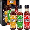 Sweet Chilli, Hot Chilli & Sweet & Sour – Heat & Sweet Chilli Sauce Gift Set 3×150 ml | Mild to Hot Garlic Chilli Dipping Sauce Trio | Vegan, Halal, Gluten Free | BBQ, Stir-Fry