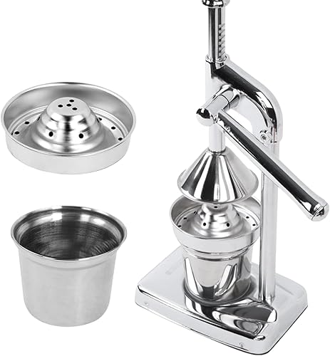 Miniatura 5 de Exprimidor manual de hierro fundido, exprimidor manual resistente de acero inoxidable, exprimidor de frutas para jugo de naranja de limonada fresca,