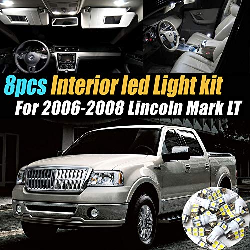 Kit de 8 LED para Interior Automotor 6000K Blanco Super miniatura 1