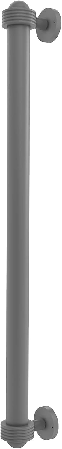 Allied Brass 402AG-RP-GYM 18 Inch Refrigerator Pull with Groovy Accents, Matte Gray