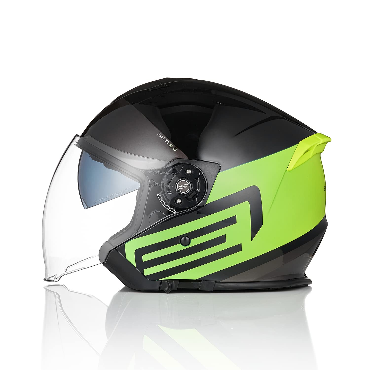 ORIGINE Casco Moto Jet Casco Moto Abierto Scooter para Hombre Adultos con Doble Visera Homologado ECE 22-06