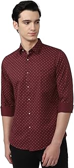 Men's Everyday Ditsy Print Slim Fit Full Sleeve Casual Shirt | 100% Cotton
