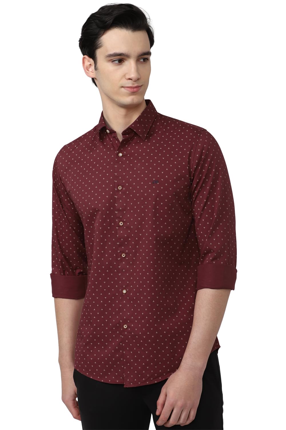 Peter England Men's Printed Slim Fit Shirt