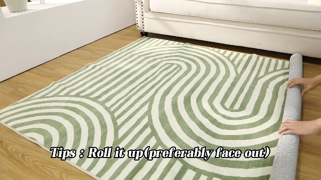 Tapete decorativo ultrasuave verde 5x7 ft miniatura 7