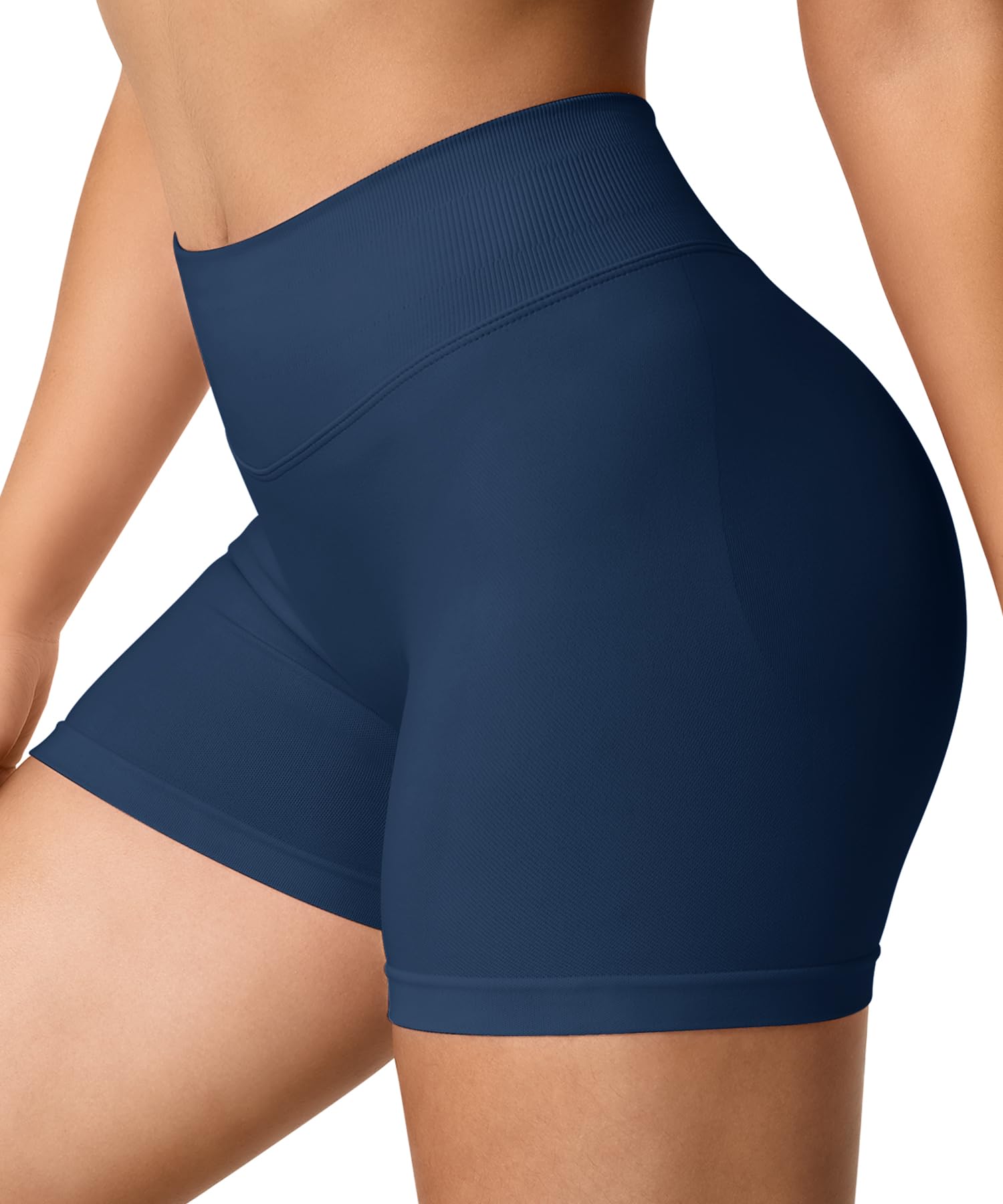 TAYOEA Pantalones Cortos Ciclismo Deportivos para Mujer Mallas Correr Cintura Alta Gimnasio Fitness Yoga Medias Push Up Booty Butt Scrunch Opaco Sin Costuras — view 5