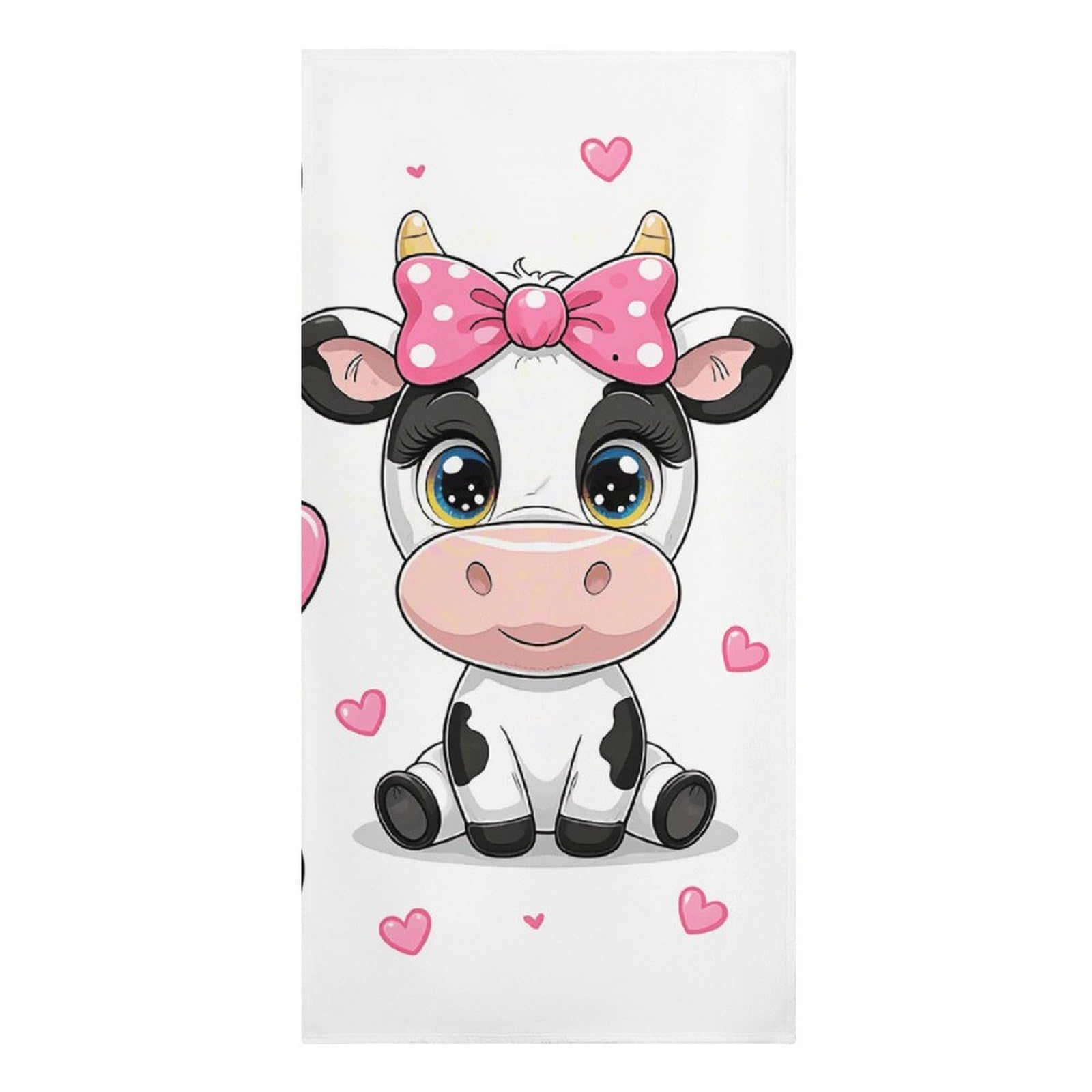 asbwuo Cute Cows Beach Towels Extra Large Quick Dry Absorbent