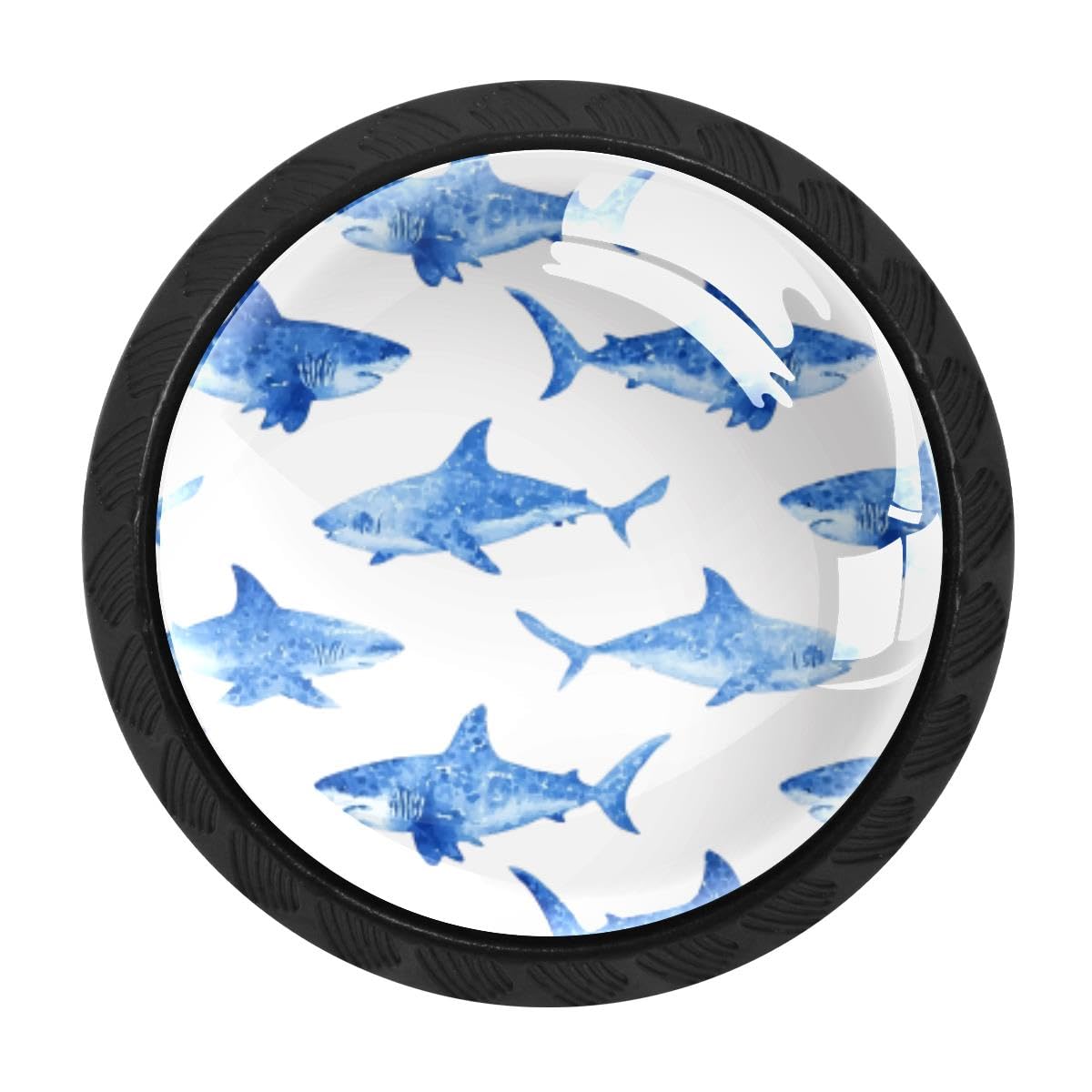 HEOEH 4 PCS Kitchen Cabinet Knobs, Shark Drawer Knobs Dresser Handles
