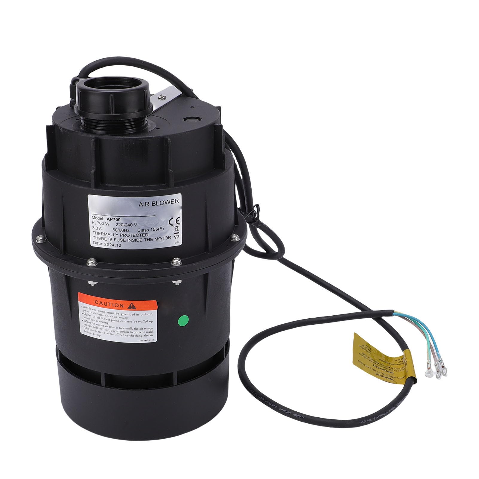 FILFEEL Bomba de Circulación SPA para Bañera y - de Circulación Eficiente de 220-240 V con Burbuja de Oxígeno Integrada y Sobrecarga - Carcasa de Plástico, 245 X 142 Mm (700W)