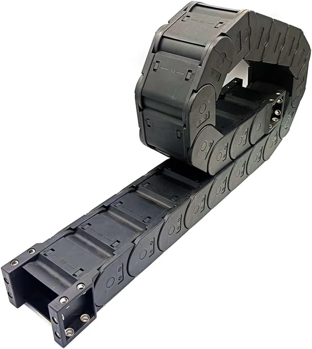 産業機器 1 メートルのプラスチックドラッグチェーンクローズドタイプ両側オープンケーブル保護エンジニアリングナイロン曳航索 伝動チェ