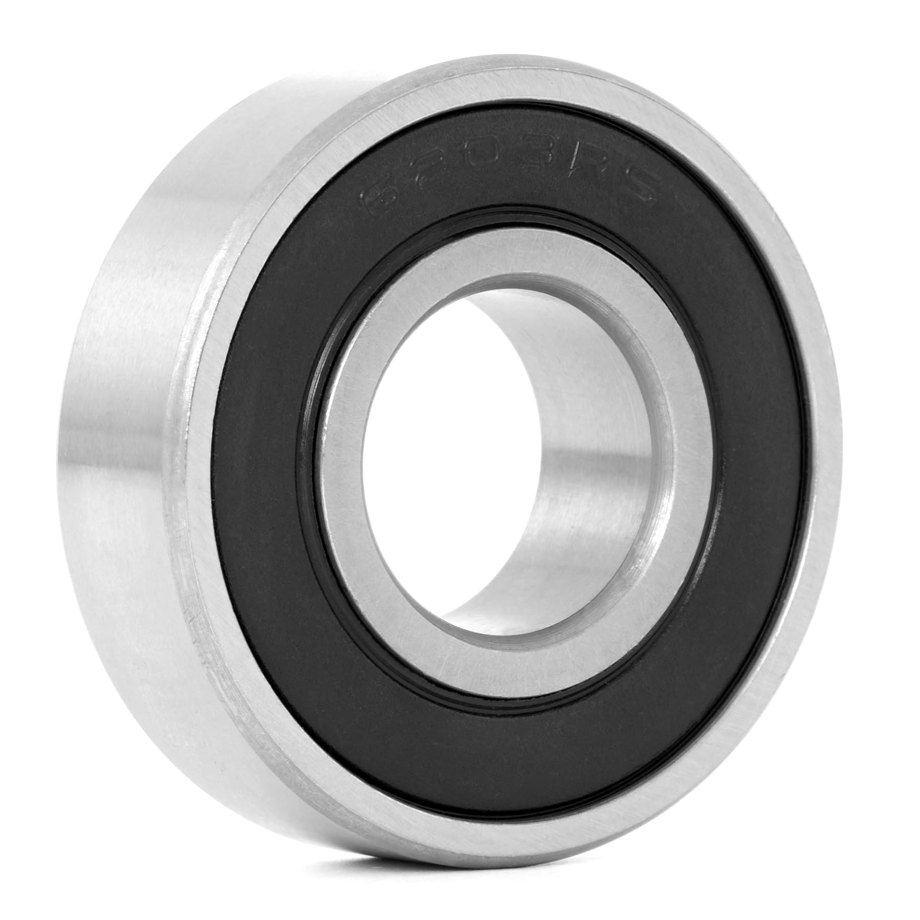 XiKe 4 sztuka 6203-2RS łożysko kulkowe 17x40x12mm, wustronne uszczelnienie gumowe i stal chromowa, 6203RS uszczelnione łożysko kulkowe zwykłe