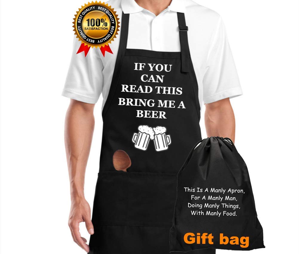 Funny Apron for Men Cooking Aprons for Grilling Apron Husband Boyfriend Gift