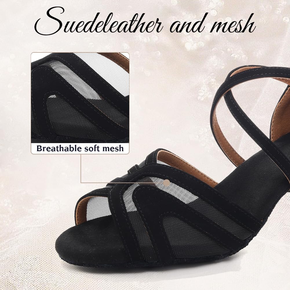 Zapatos de Baile de Salón Latino para Mujer 5CM Tacón de Práctica