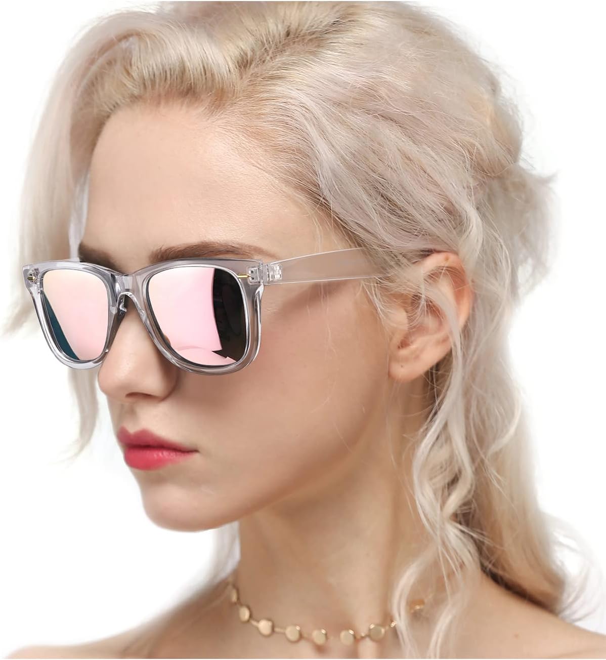 MyiaurFashion Sunglasses Womens Polarised, Mirror Ladies Sunglasses Anti Glare 100% UV Protection