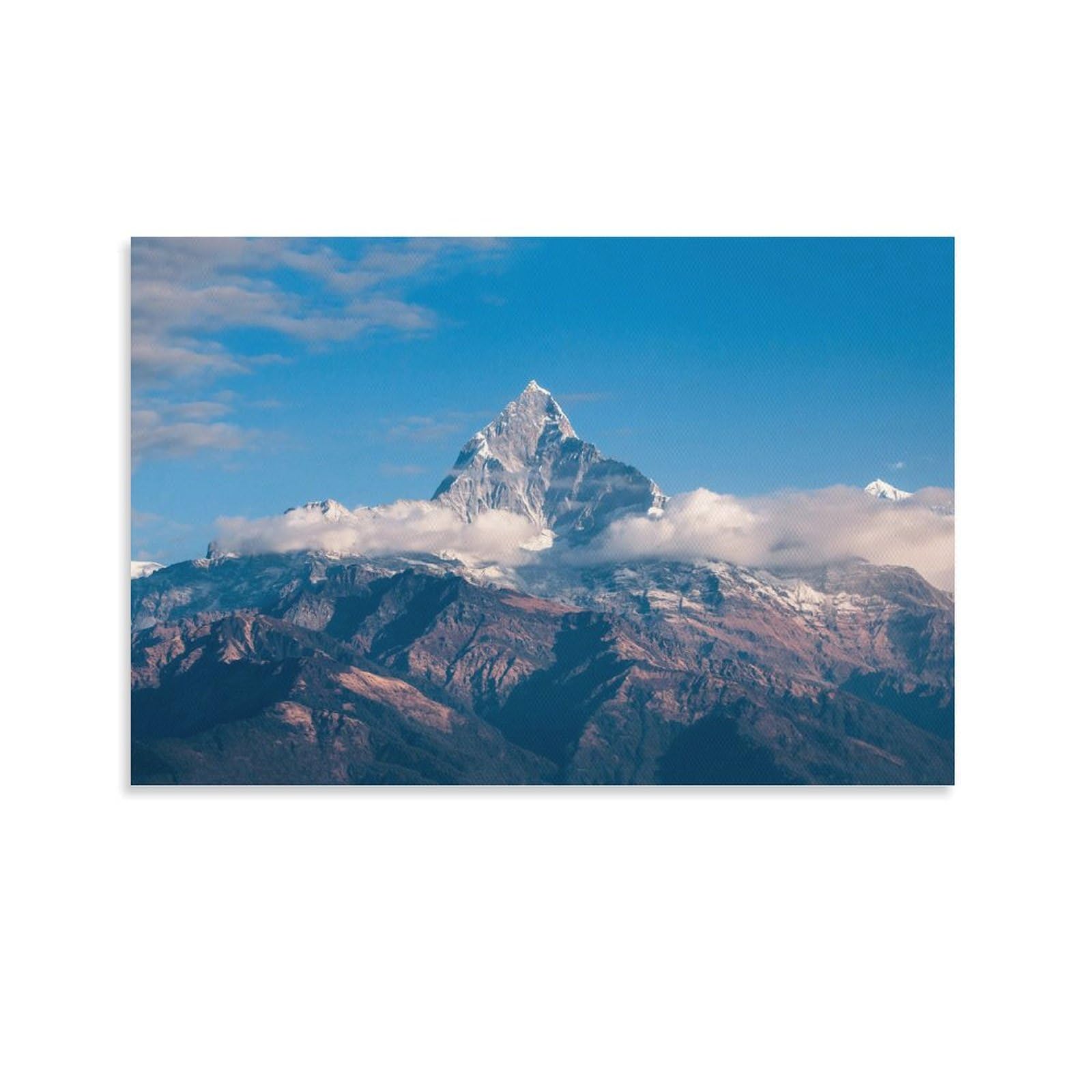 Amazon.co.jp: 絵画風 壁紙ポスター ヒマラヤ山脈 マチャプチャレ