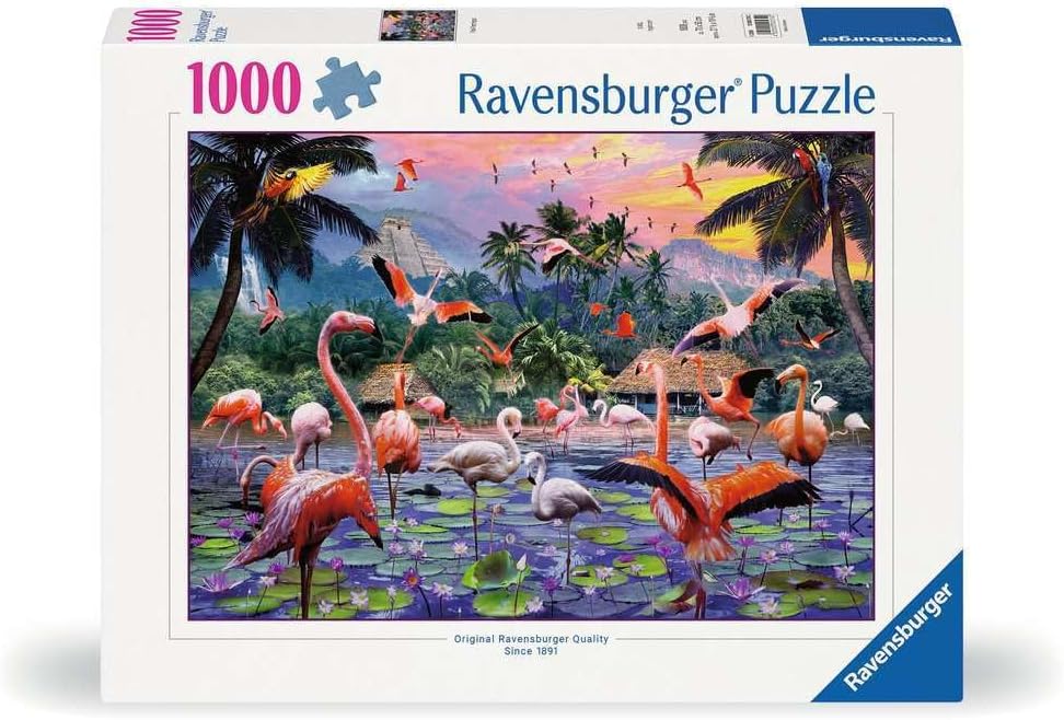 Ravensburger Puzzle - 12000574 Pinke Flamingos - 1000 Teile