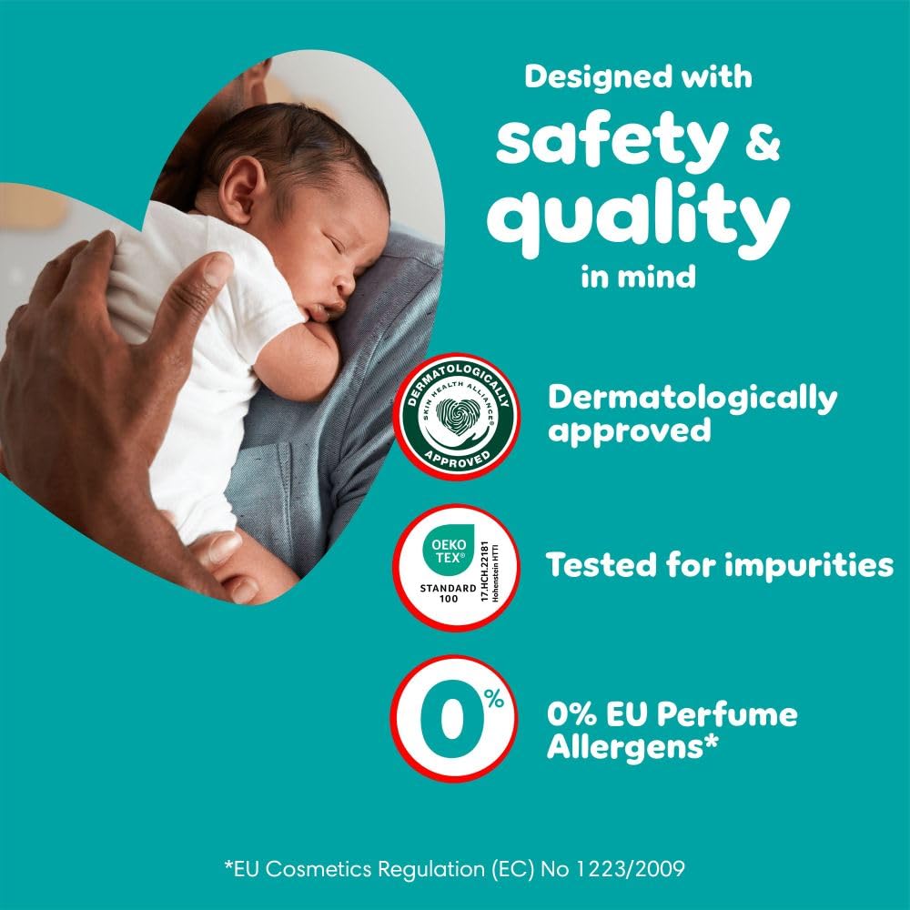 Pampers Baby-Dry Lot de 108 couches Taille 9 19 kg et plus, ajustement à 360° pour éviter les espaces et les fuites