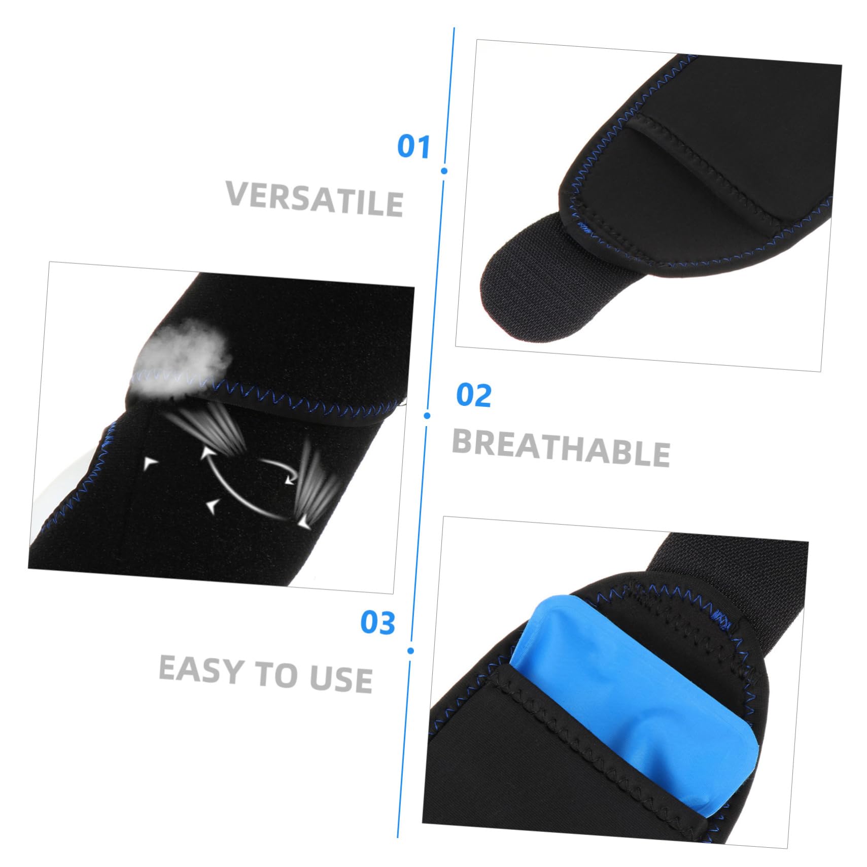 Didiseaon 2 Pezzi Borsa del Ghiaccio per Polso in Nylon con Fascia Regolabile Terapia Freddo Caldo per Dolori Muscolari per Infortuni Sportivi e Pronto Soccorso