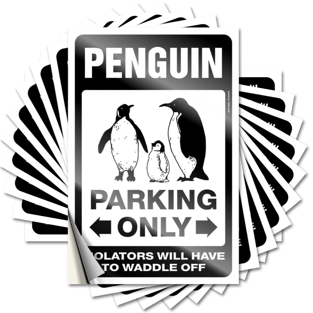 Lettering Sticker Rv Bathroom Accessories Easy Apply | Penguin Parking Only Core Hard Peel and Stick(8X12CM)