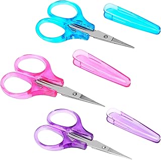 3Pcs Small All Purpose Craft Scissors - Stainless Steel with Protective ...