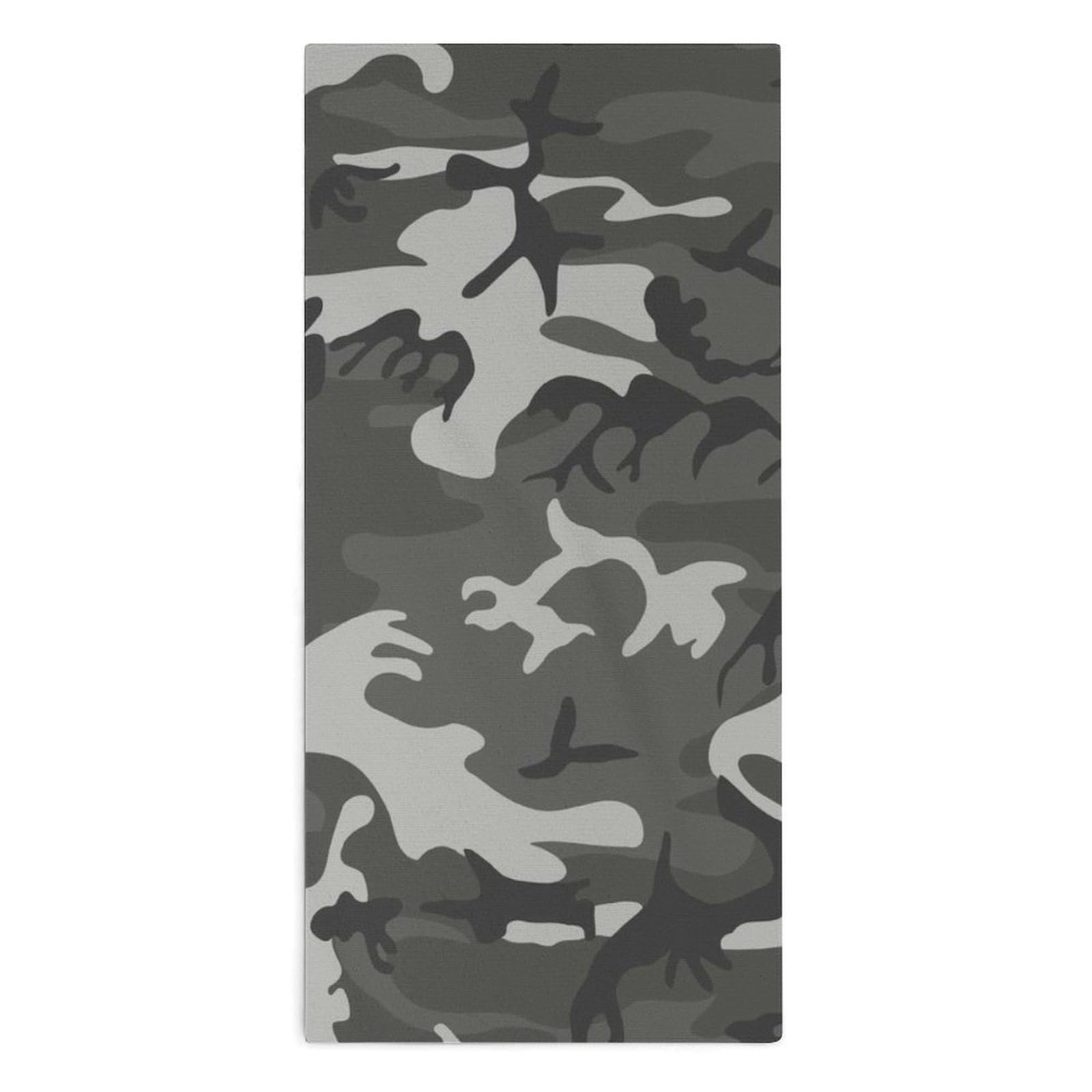 NCLQVJXZKHW Gray Camouflage Hand Towels Soft Face Towel Gym Bathroom Travel Hotel 13"x28"
