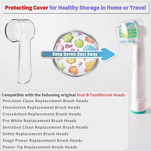 Miniatura 4 de Estuche de viaje para cepillos de dientes eléctricos Oral-B, 4 fundas para cabezales de cepillo de dientes compatibles con cabezales de cepillo de