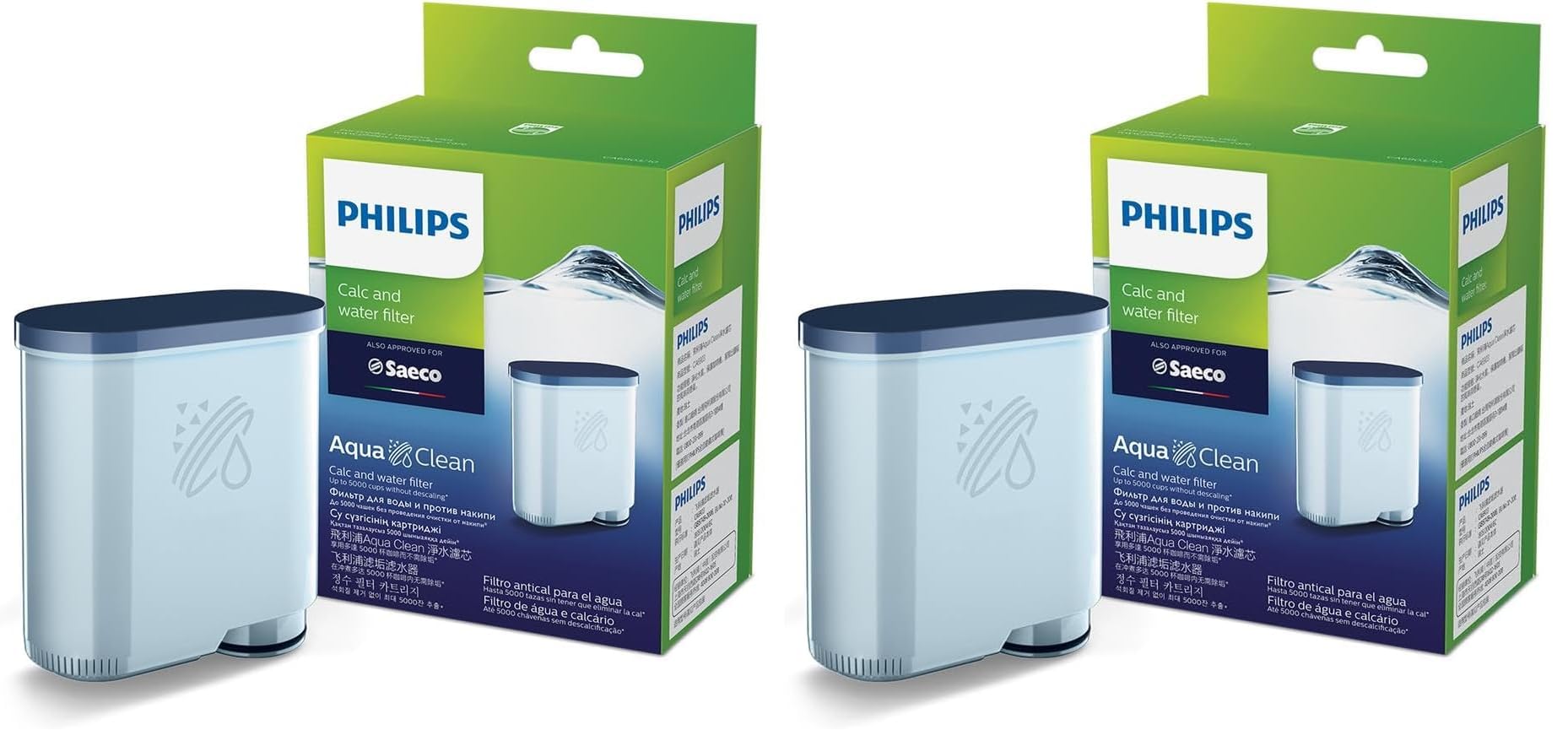 PHILIPS AquaClean Super Automatic Coffee Maker Water Filter - For Quality Coffee and Intense Aroma (CA6903/10) (Pack of 2)