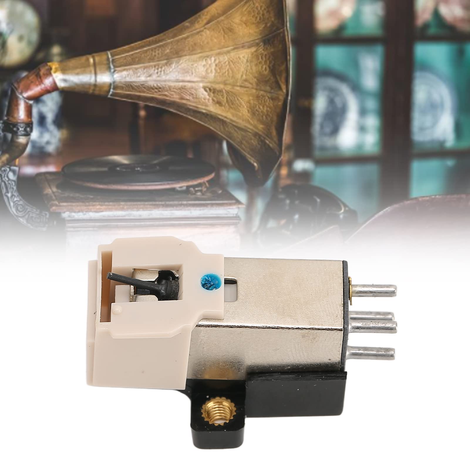 Testina Giradischi, Puntina Giradischi, Giradischi con Stilo in Vinile, Stilo per Giradischi in Vinile Professionale per Cartuccia Giradischi, Testa Magnetica di precisione, Suono Puro