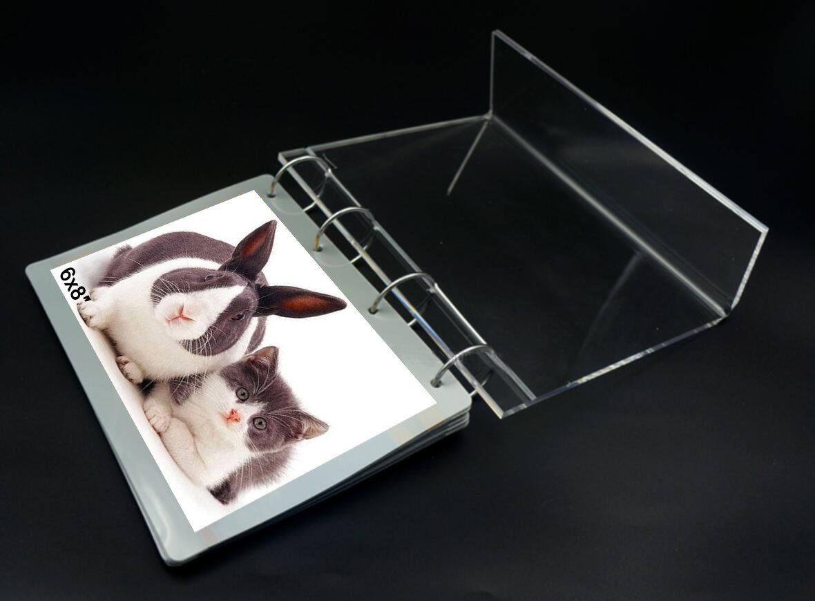 Sign Stand,Horizontal Display Picture 6X4",Clear Acrylic Frames Desktop