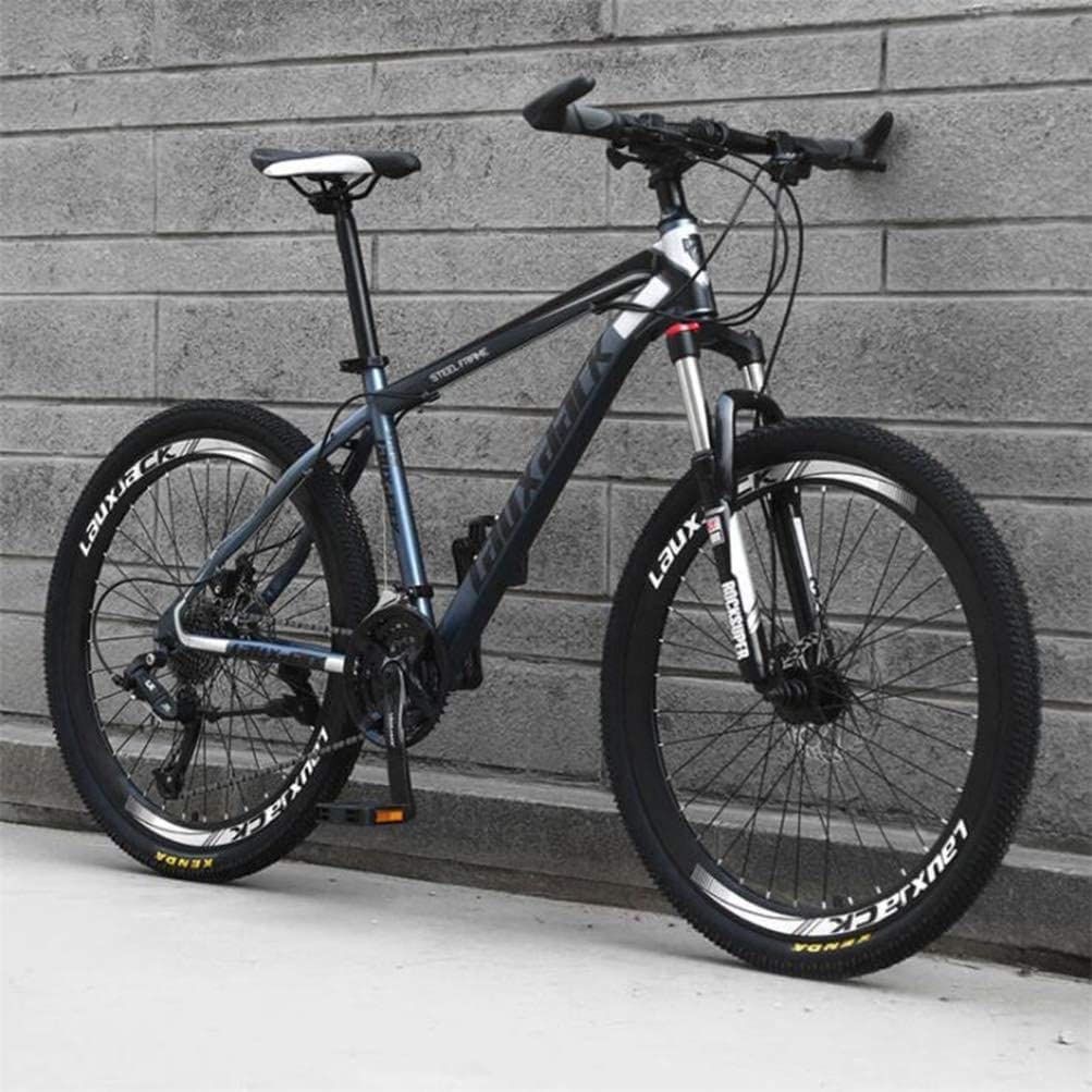Fahrrad, Mountainbike, 26-Zoll-Doppelfederung, Sport, Freizeit, Stadt, Rennrad (Color : Black Blue, Size : 30 Speed) Sport & Freizeit