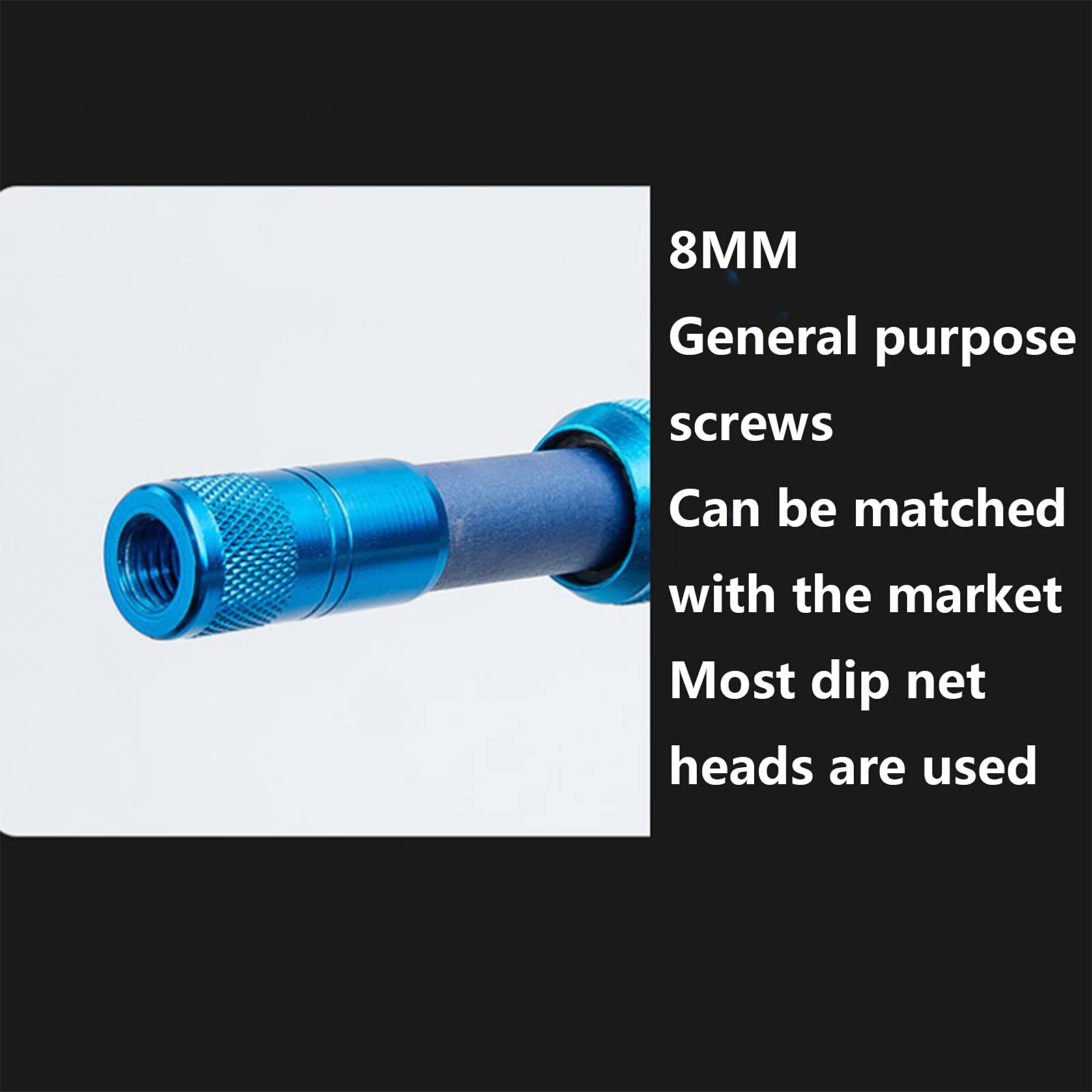 sunyu Épuisette de Pêche Télescopique, Épuisette Pliable Portable Long Manche pour Pêche à la Carpe, à la Carpe, à la Truite - Blue