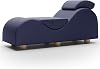 Liberator Esse Lounger II Luxurious Lounger w/Wood Feet, Ultraleather Iron Grey