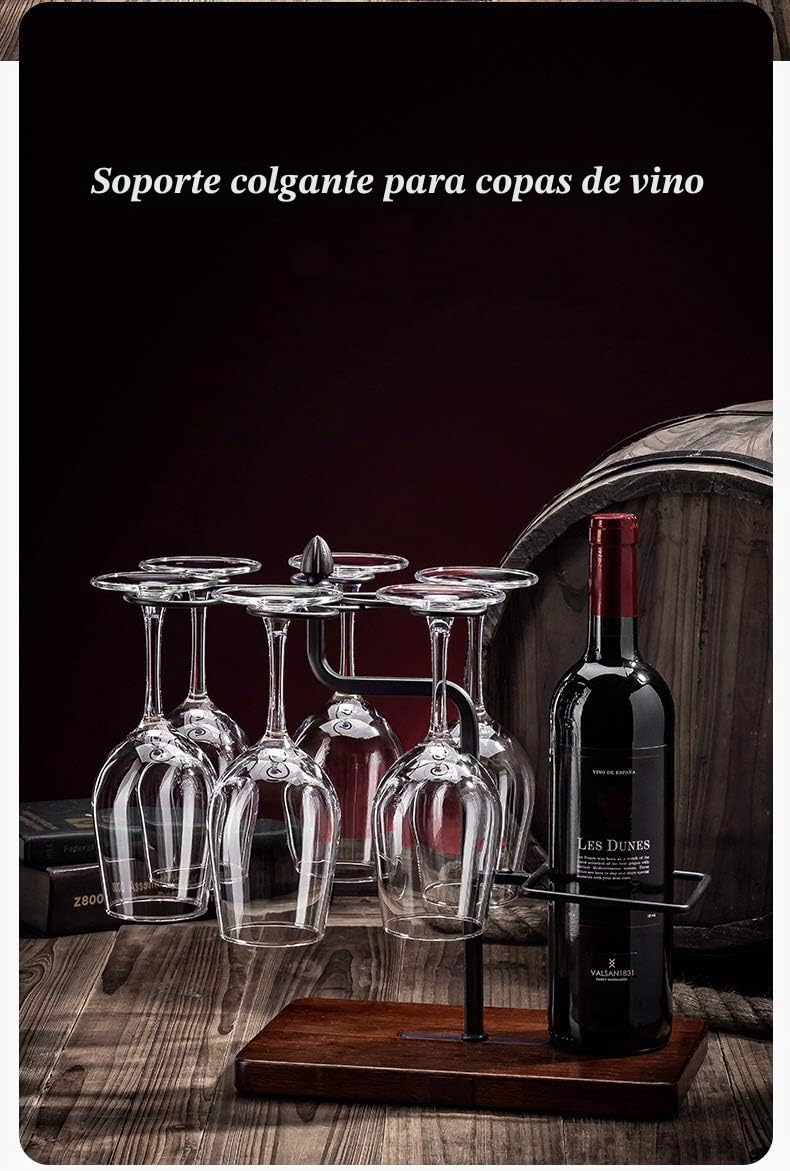 Estante de metal para copas de vino tinto para decoración de mesa de cocina, bar, soporte de almacenamiento de cubiertos