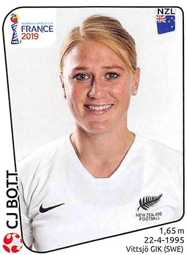 2019 Panini FIFA Women's World Cup France Album Stickers (Individual Sticker Only) Soccer #372 CJ Bott New Zealand 2 Inch by 2 12 Inch Collectible