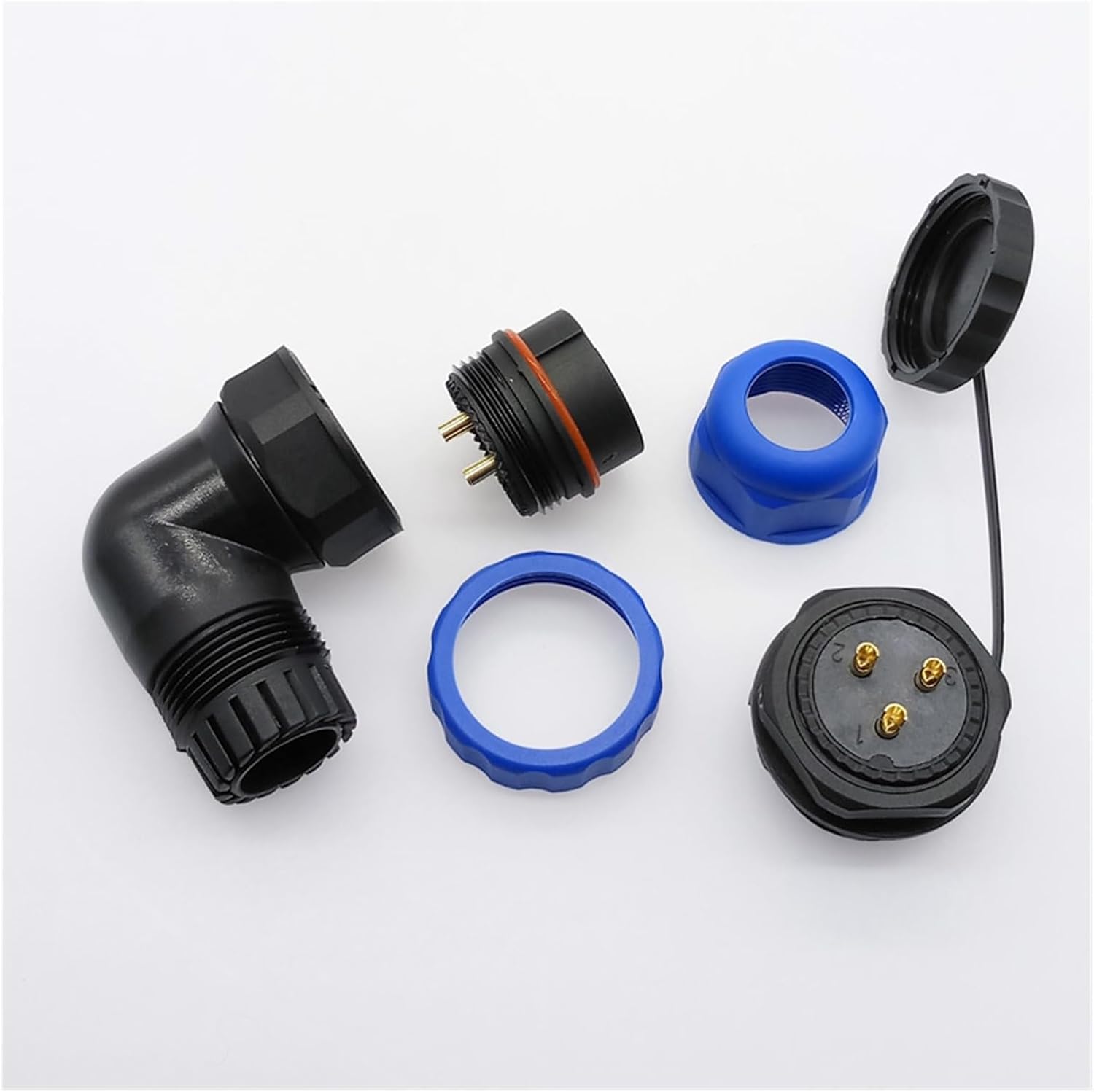 SP28 Waterproof IP68 Cable Connector 2-Pin 3/4/5/6/7/8/9/10/12/14/16/19/22/24/26-Pin Angle Connector 90 Degree Elbow(6p)