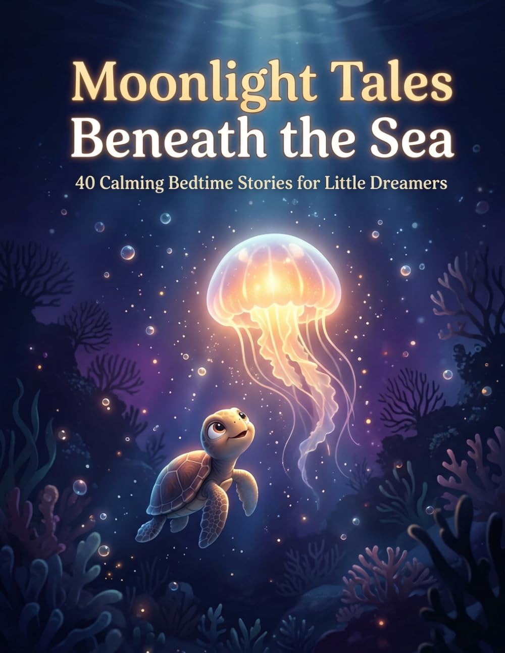 Moonlight Tales Beneath the Sea: 40 Calming Bedtime Stories for Kids Ages 3–7 | Gentle Ocean Adventures for Sleep, Relaxation, and Sweet Dreams