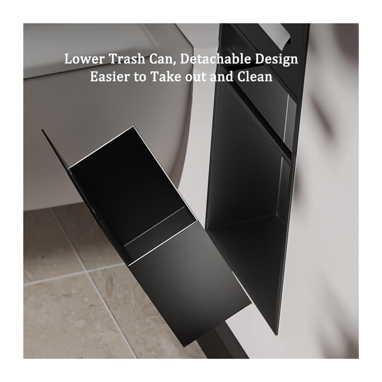 Slish Sto Solut per doccia in acciaio inox, 67 x 23 x 14 cm, per bagno, cucina, soggiorno e camera da letto, per qualsiasi spazio