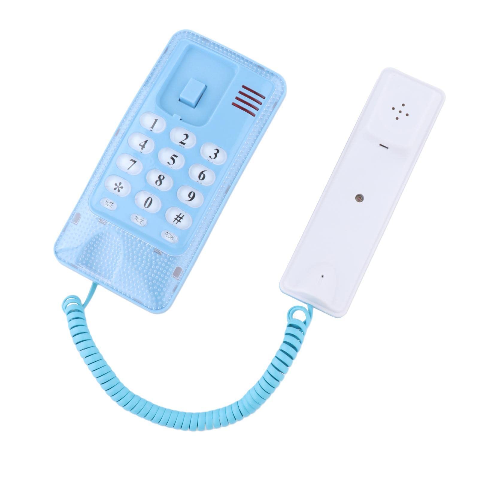 CALANDIS™ Mini Wall Phone Corded Powered by Telephone Line for Hotel Family Blue | Corded Telephones | Home Telephones & Accessories-image-33