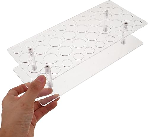 Miniatura 6 de Alipis Soporte de perfume acrílico transparente  Estante organizador de perfumes Rollerball de 36 agujeros para almacenamiento de fragancias