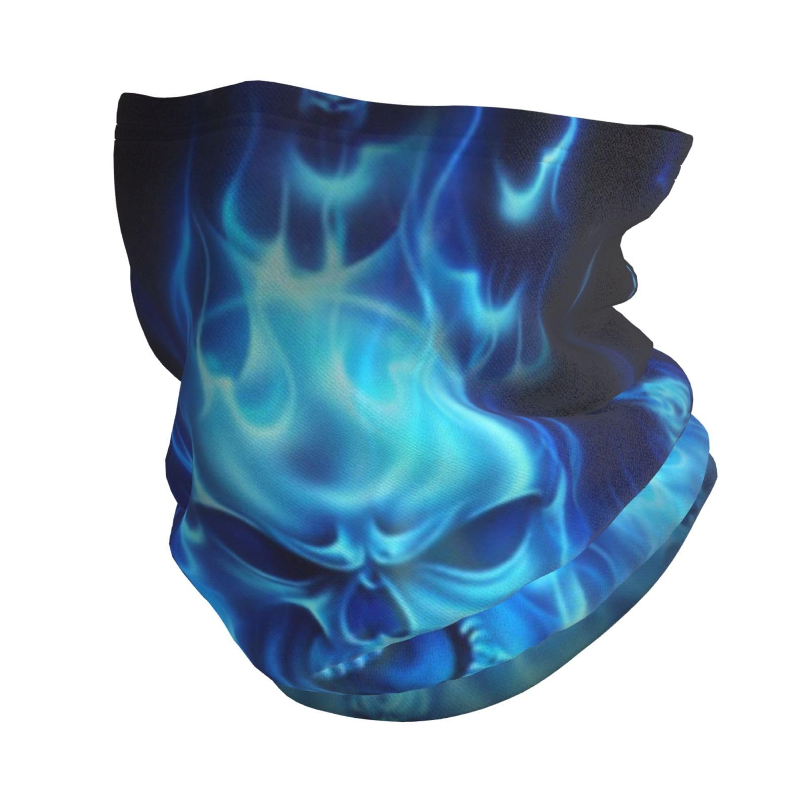 Multifunctional Headwear Skeleton Death Blue Flame Ourdoor Face Balaclavas Neck Gaiter Bandanas Scarf For Men Women Outdoor Sports