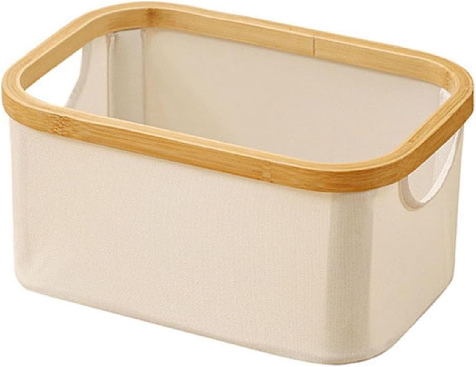 Folding Laundry Basket Household Storage,with Handles,Collapsible Hamper,Bedroom Dirty Clothes Blanket Box Beige