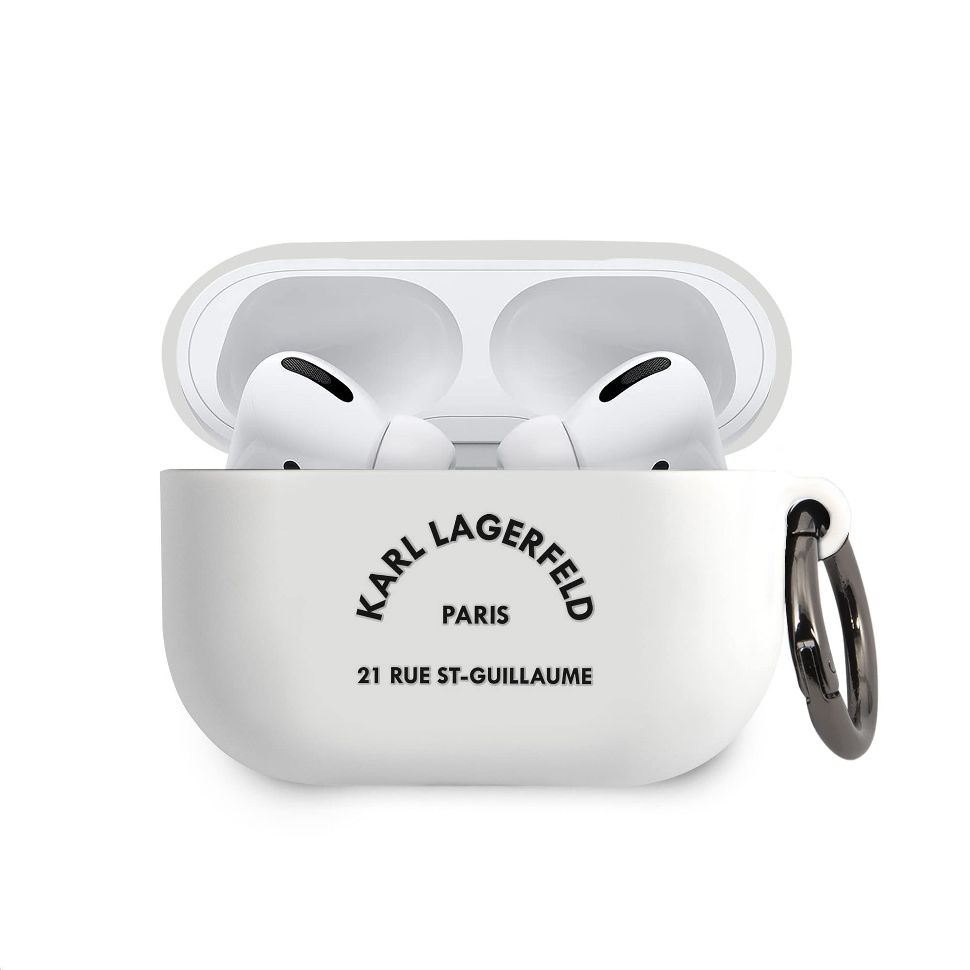 Karl Lagerfeld Black RSG Logo Case for Apple Airpods Pro - White